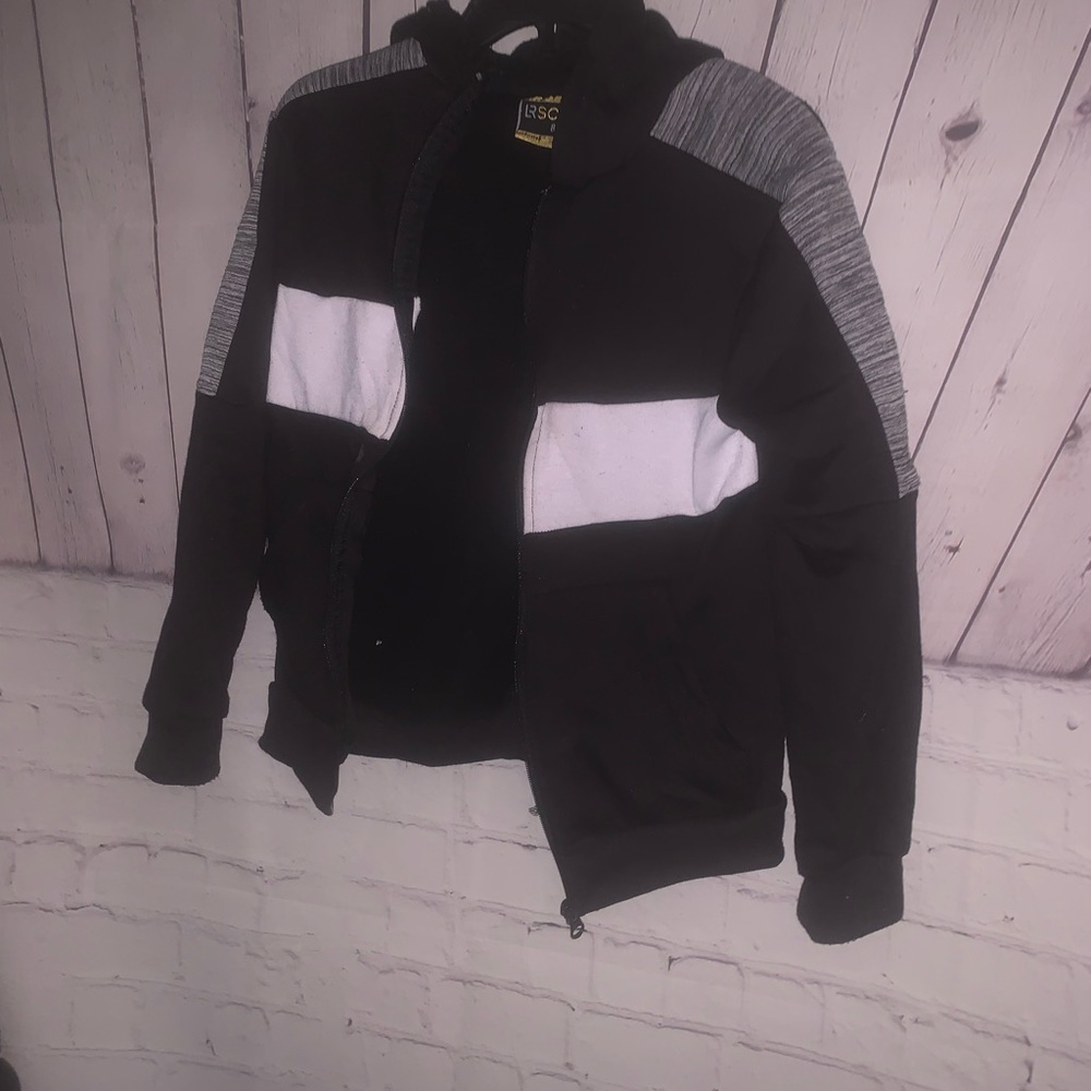 Kids Black and White Hoodie